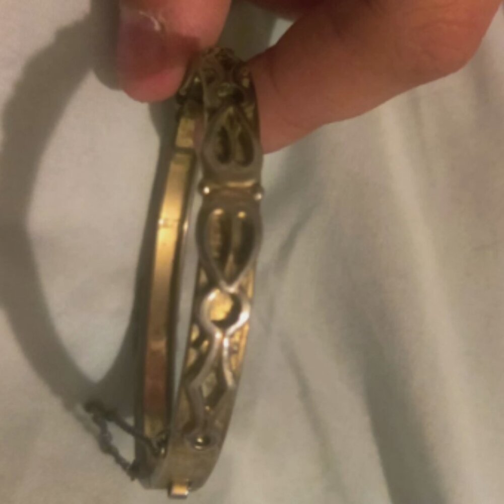 1960s WHITING & DAVIS Thin Hinged Bracelet